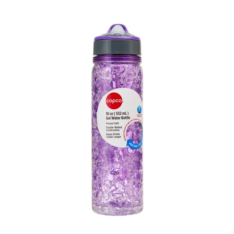 Copco 5237208 Freezeable Double Wall Insulated Tritan Water Bottle with Crackle Gel, 18-Ounce, Purple - Image 3